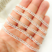 V34SS. 925 Sterling Silver Double Curb Chain